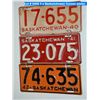 Image 1 : 3 x Saskatchewan license plates