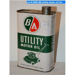 BA utility motor oil tin