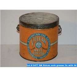 BA Vulcan axle grease tin with lid