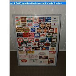 double-sided assorted labels & misc.
