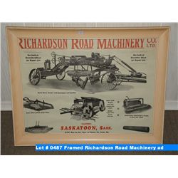 Framed Richardson Road Machinery ad
