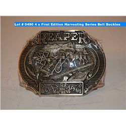 4 x First Edition Harvesting Series Belt Buckles (No. 120, 118, 129, 546)