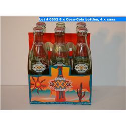 6 x Coca-Cola bottles, 4 x cans