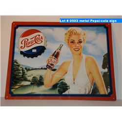 metal Pepsi-cola sign