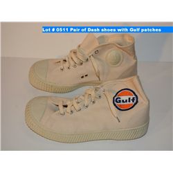 Pair of Dash shoes with Gulf patches