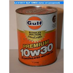 Gulf 10W30 motor oil (unopened)