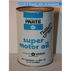 Chrysler motor oil (unopened)