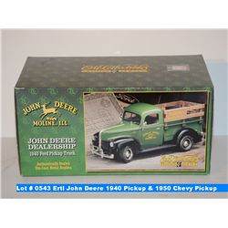 Ertl John Deere 1940 Pickup truck & 1950 Chevy Pickup truck