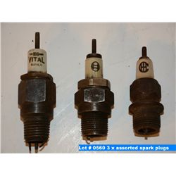 3 x assorted spark plugs