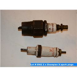 2 x Champian X spark plugs