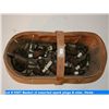Image 1 : Basket of assorted spark plugs & misc. Items