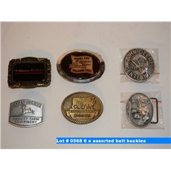 6 x assorted belt buckles