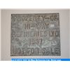 Image 1 : 1937 Hi-Way Refineries Ltd. Metal sign
