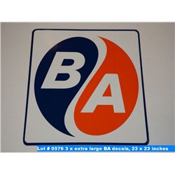3 x extra large BA decals, 23 x 23 inches