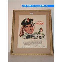 2 x framed BA ads