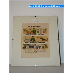 2 x Framed BA ads
