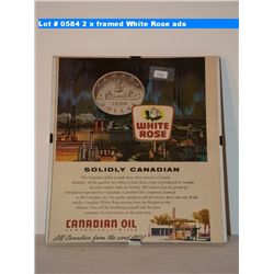 2 x framed White Rose ads