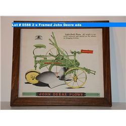 2 x Framed John Deere ads