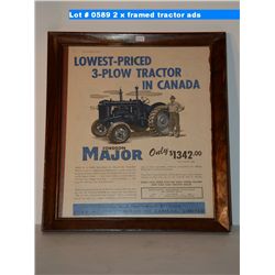 2 x framed tractor ads