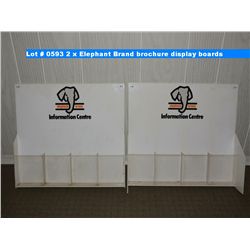 2 x Elephant Brand brochure display boards