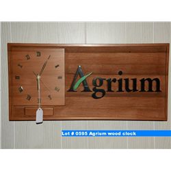 Agrium wood clock