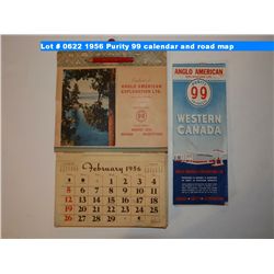1956 Purity 99 calendar and road map