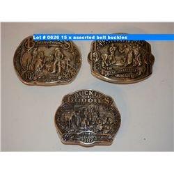 15 x assorted belt buckles