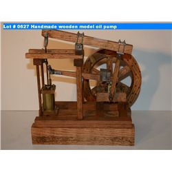 Handmade wooden model oil pump