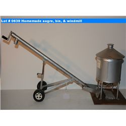 Homemade augre, bin, & windmill by Carl Hoehn