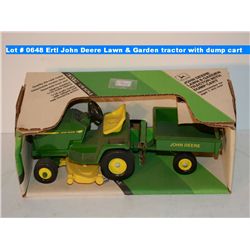 Ertl John Deere Lawn & Garden tractor with dump cart