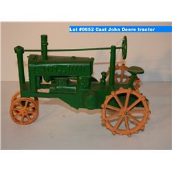 Cast John Deere tractor