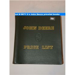 2 x John Deere pricelist books