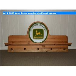 John Deere wooden shelf/coat hanger