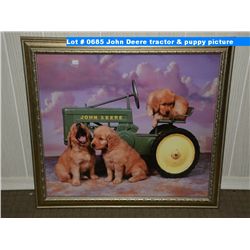 John Deere tractor & puppy picture