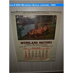 Wendland Motors calendar, 1955