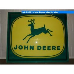 John Deere plastic sign