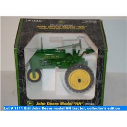 Ertl John Deere model HN tractor, collector's edition