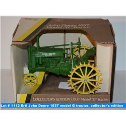 Ertl John Deere 1937 model G tractor, collector's edition