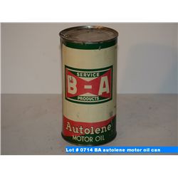 BA autolene motor oil can
