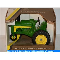 Ertl John Deere 1958 model 630 LP tractor, collector's edition
