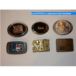 6 x assorted belt buckles