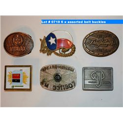 6 x assorted belt buckles