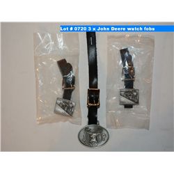 3 x John Deere watch fobs