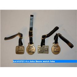 4 x John Deere watch fobs