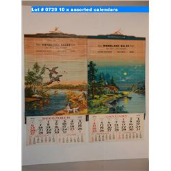 10 x assorted calendars