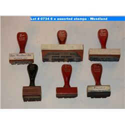 6 x assorted stamps - Wendland