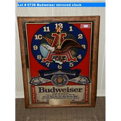 Budweiser mirrored clock