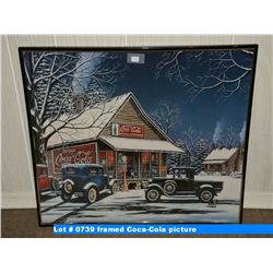 framed Coca-Cola picture