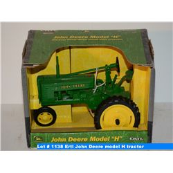 Ertl John Deere model H tractor