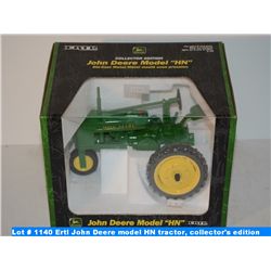 Ertl John Deere model HN tractor, collector's edition